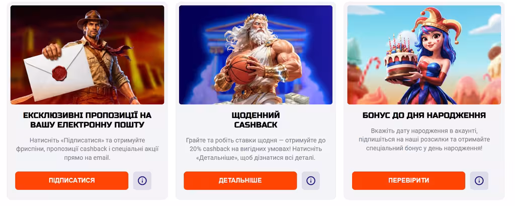 Інші акції TopWin